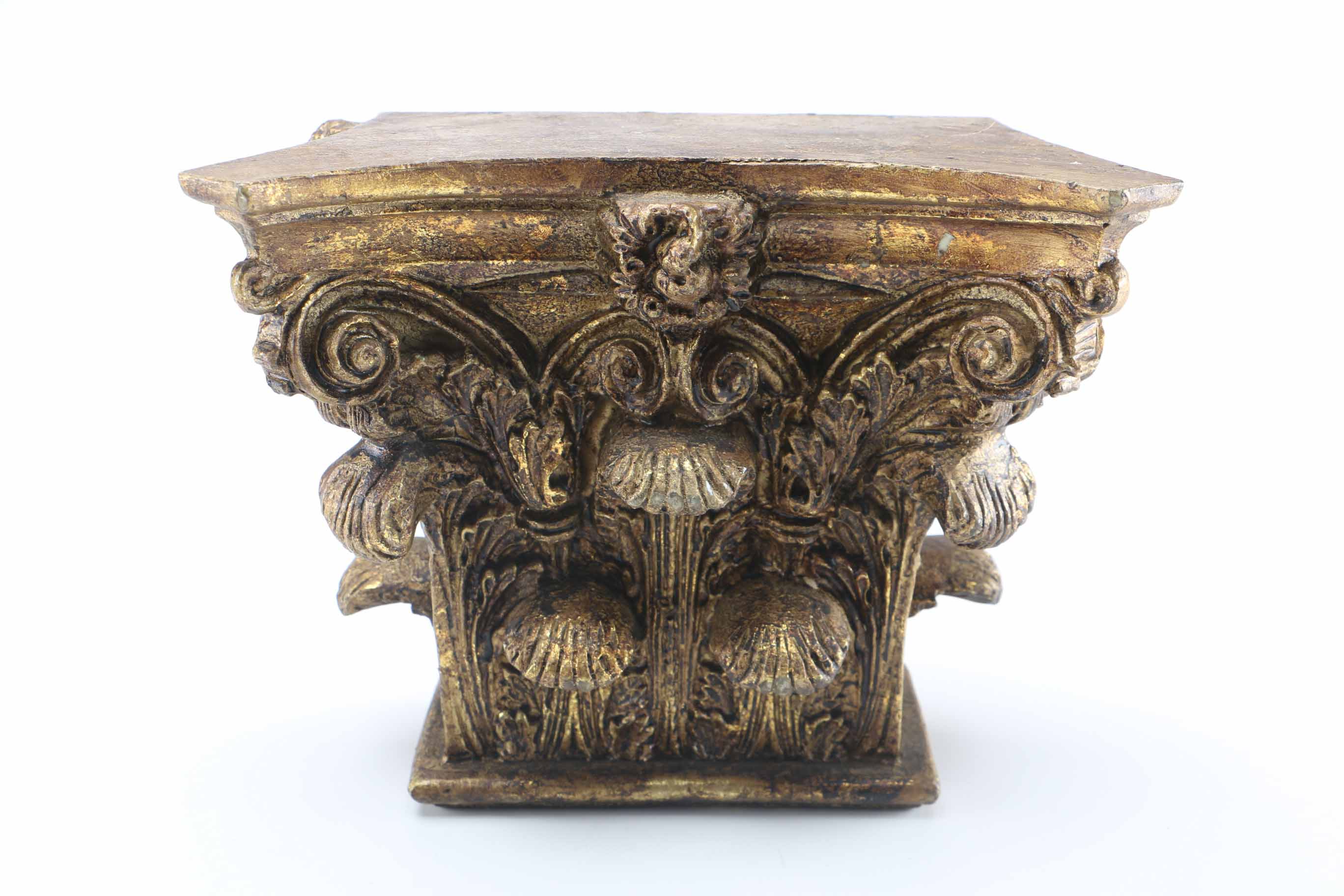 Pair of Painted Gold Shelves