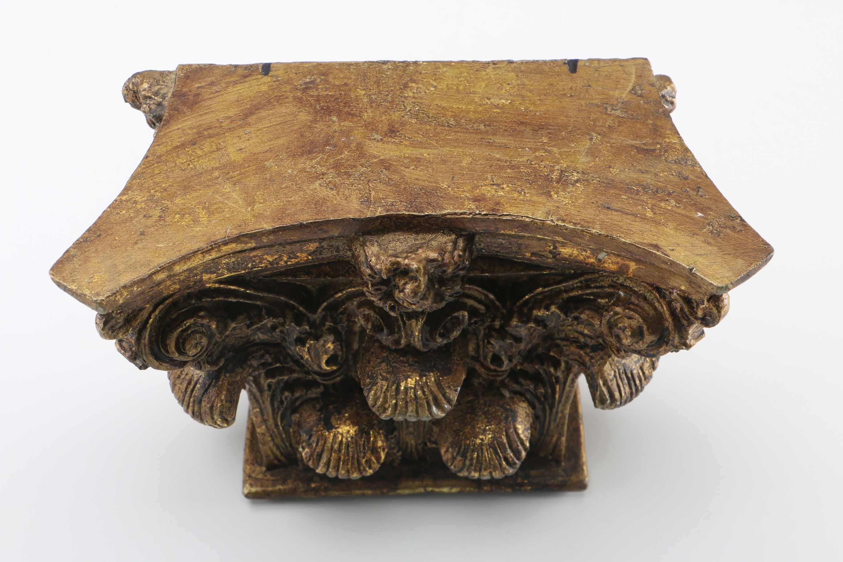 Pair of Painted Gold Shelves