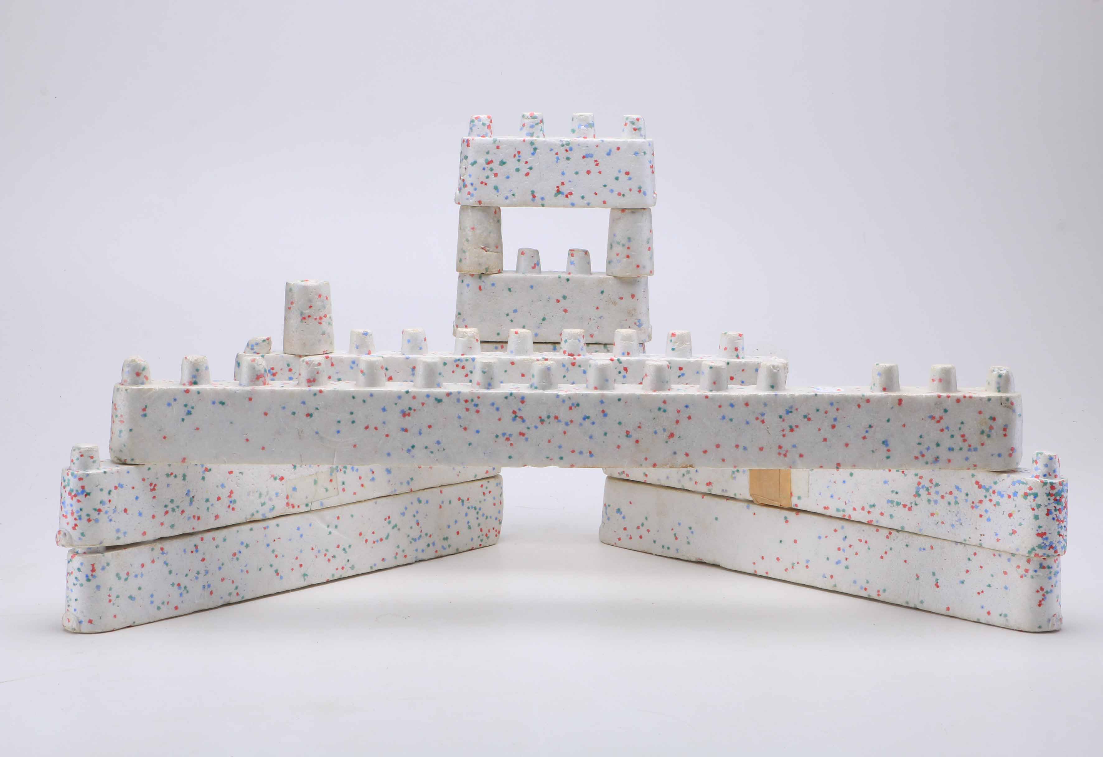 1962 Kenner "Flintstones Interlocking Building Boulders"