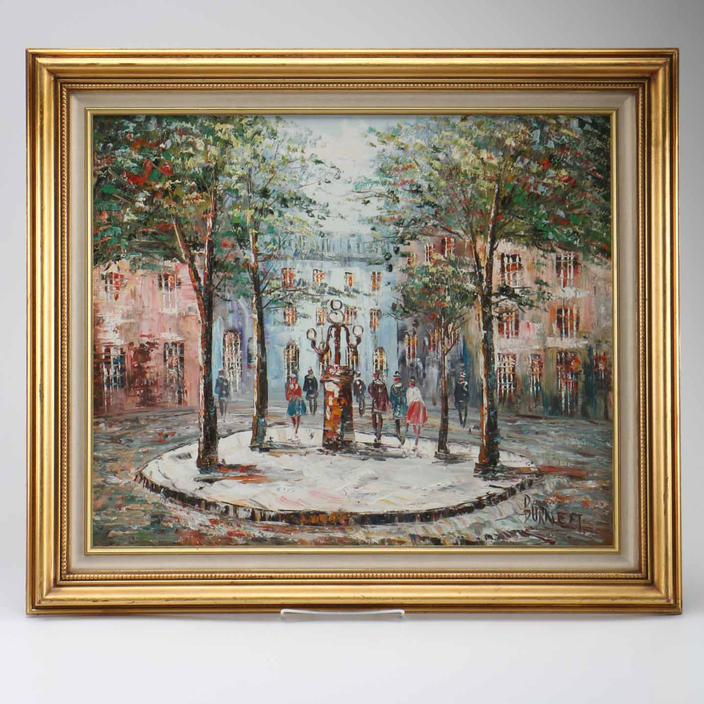 Caroline Burnett Reproduction of Original Oil Painting Depicting Paris Life