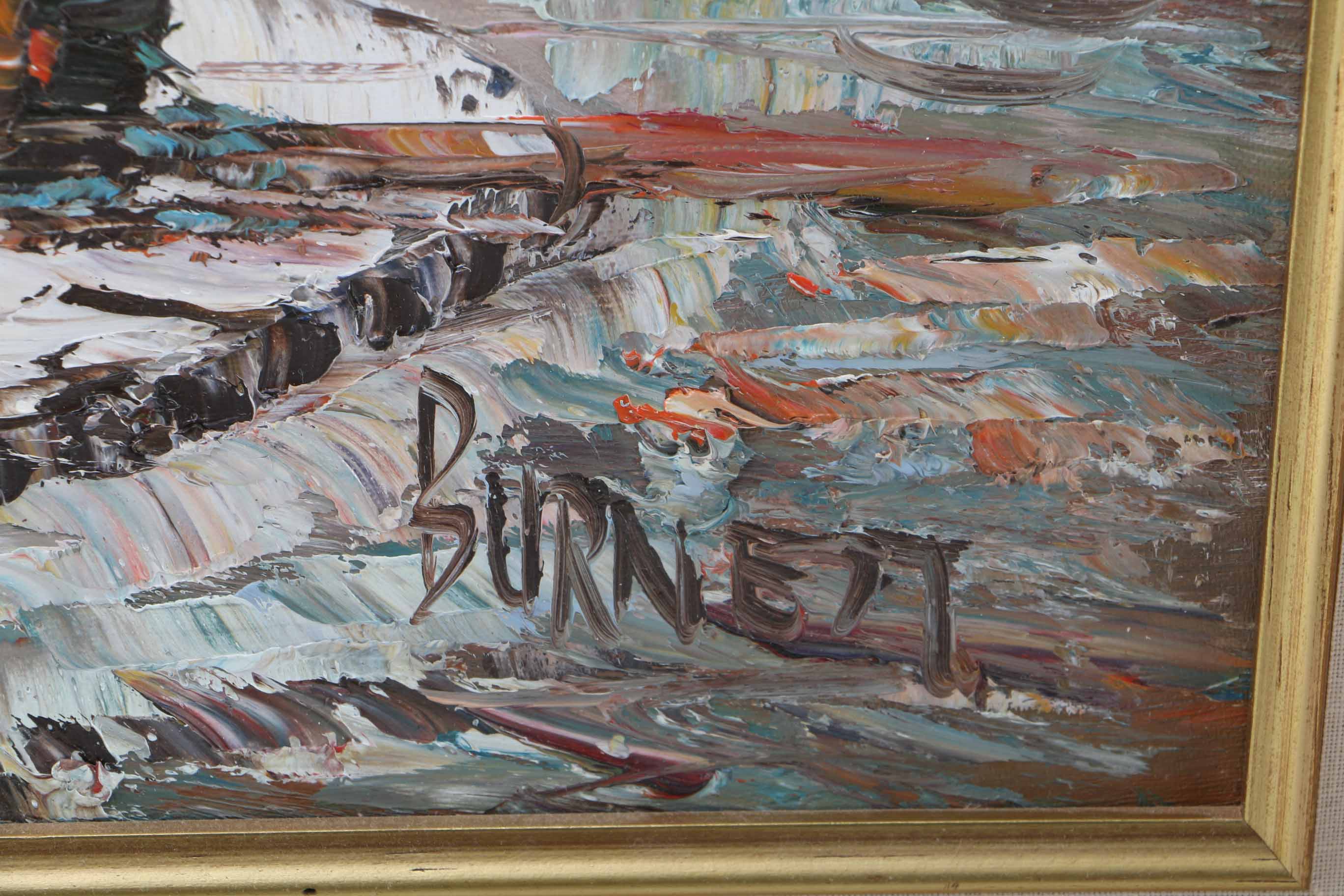 Caroline Burnett Reproduction of Original Oil Painting Depicting Paris Life