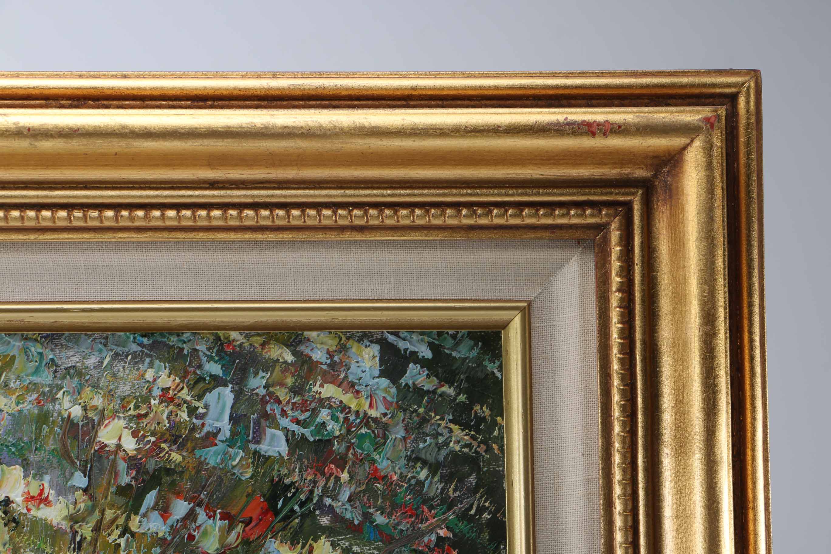 Caroline Burnett Reproduction of Original Oil Painting Depicting Paris Life