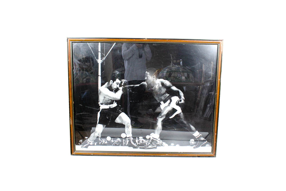 Ezzard Charles and Rocky Marciano Boxing Photograph