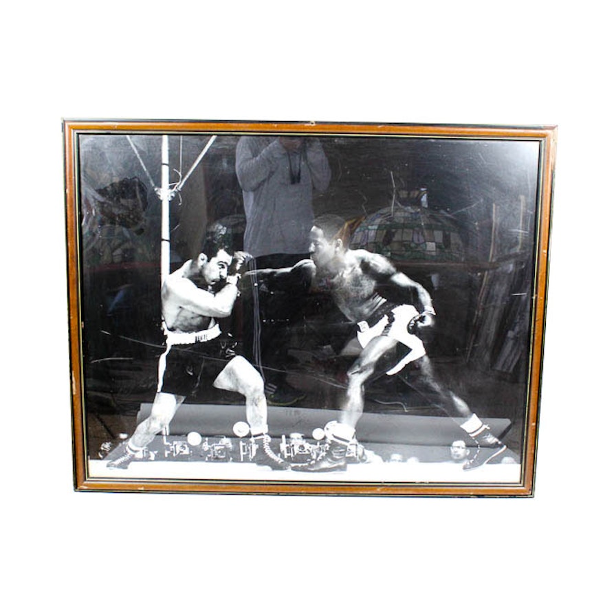 Ezzard Charles and Rocky Marciano Boxing Photograph