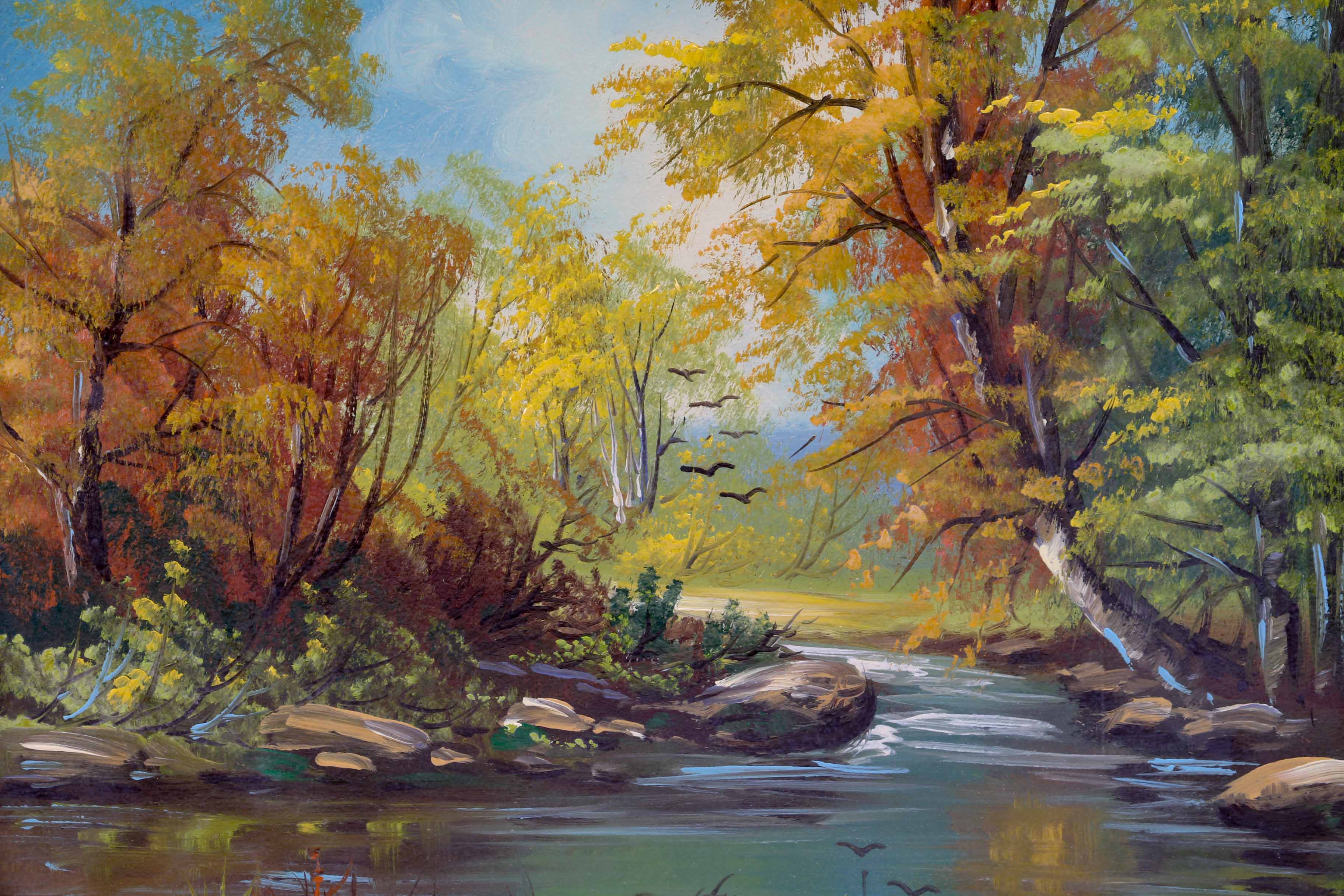 A. Baranowski Framed Landscape Oil on Board