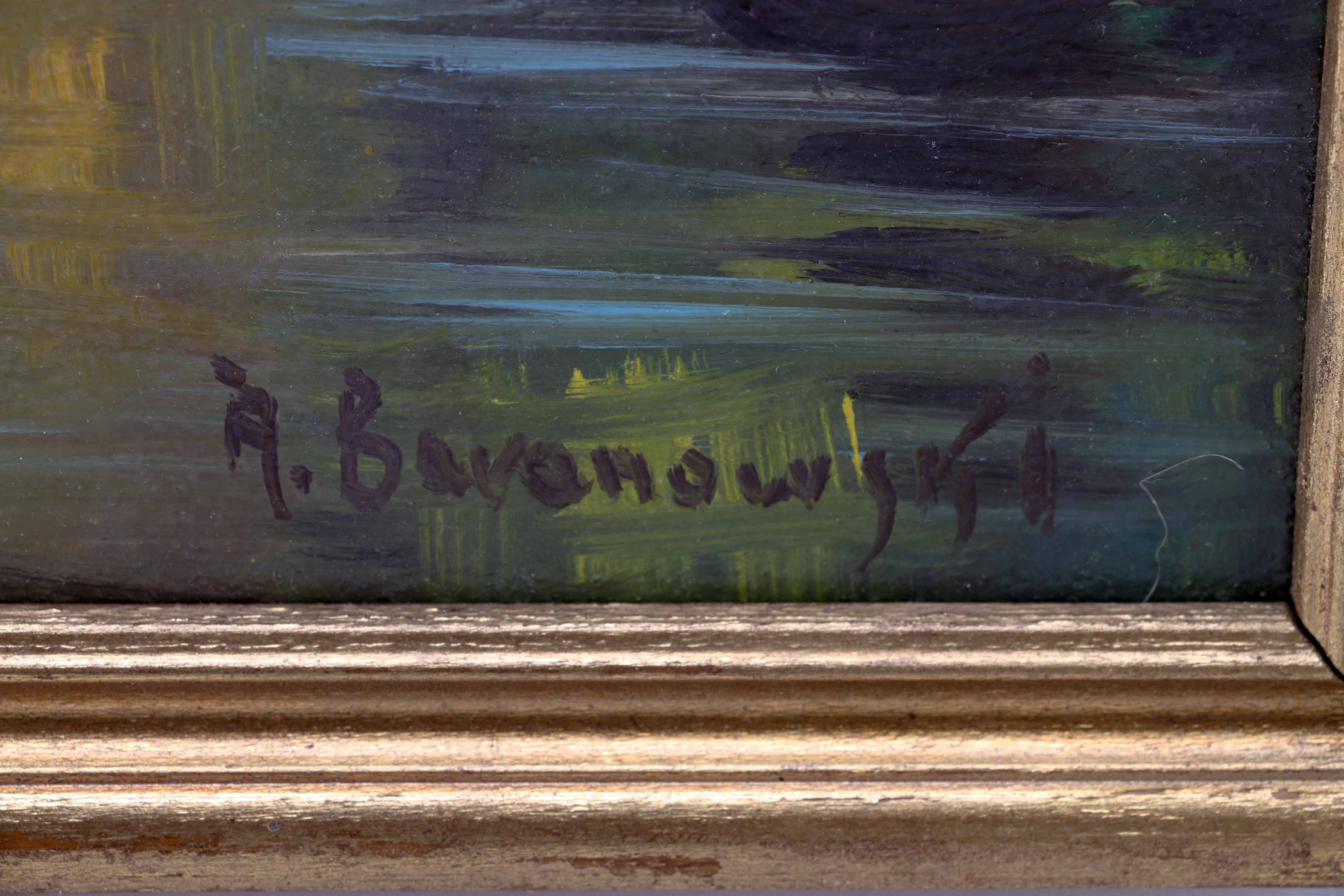 A. Baranowski Framed Landscape Oil on Board