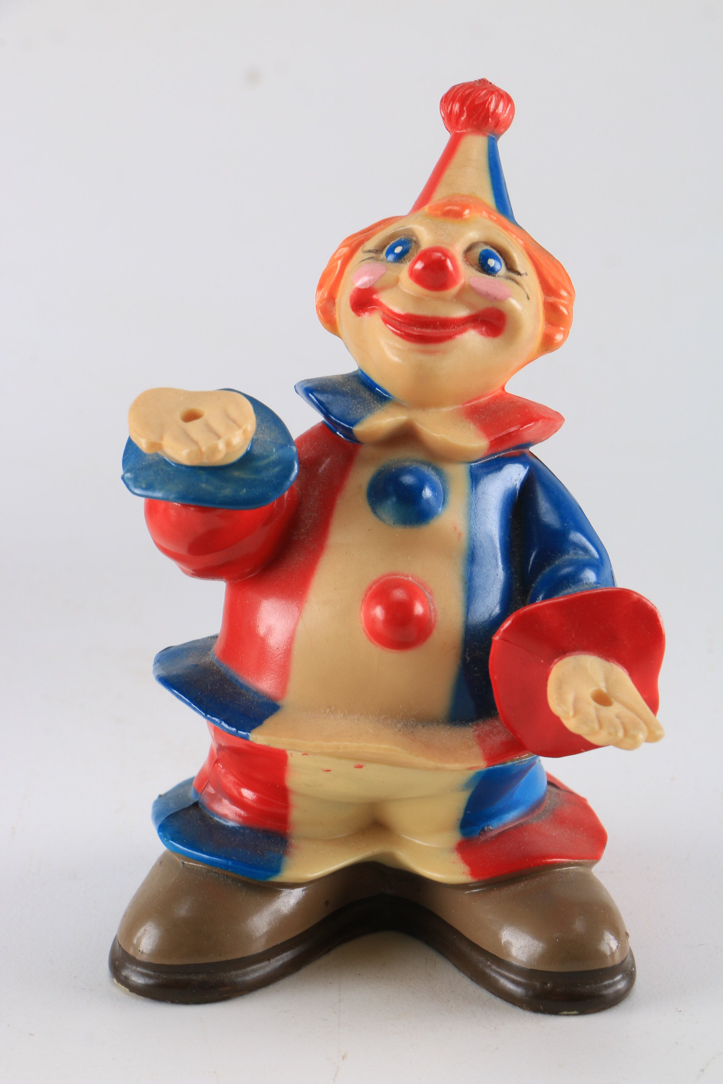Four Clown Figurines Featuring Vintage Wilton Cake Toppers