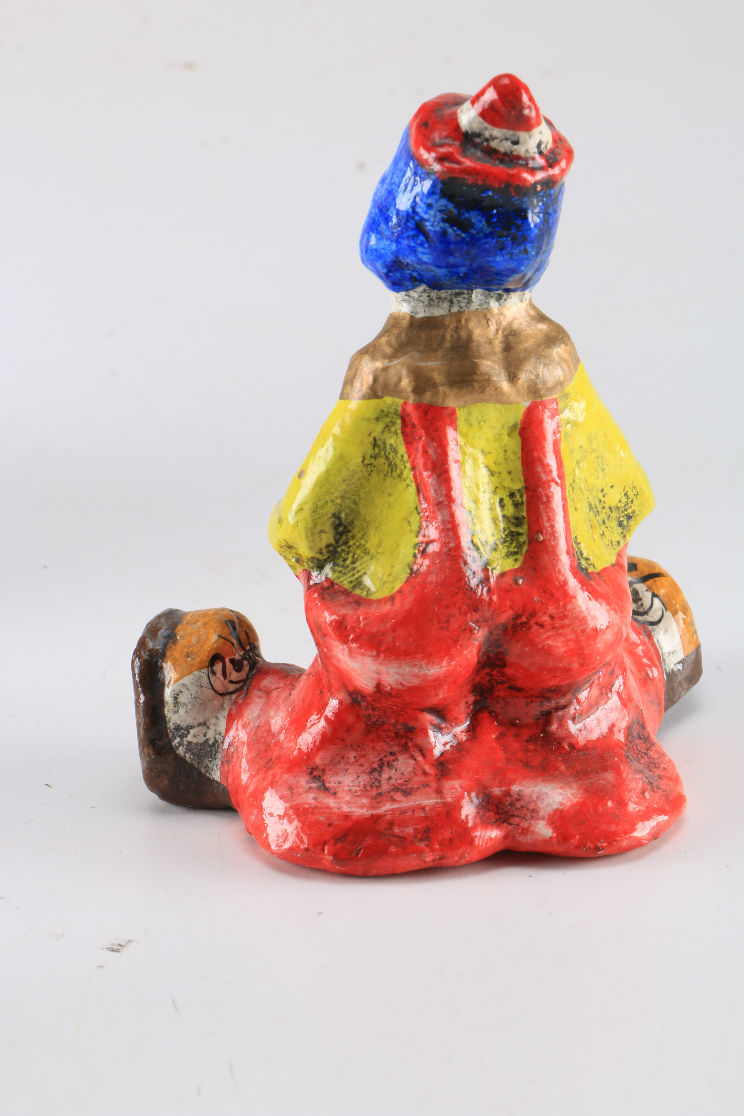 Four Clown Figurines Featuring Vintage Wilton Cake Toppers