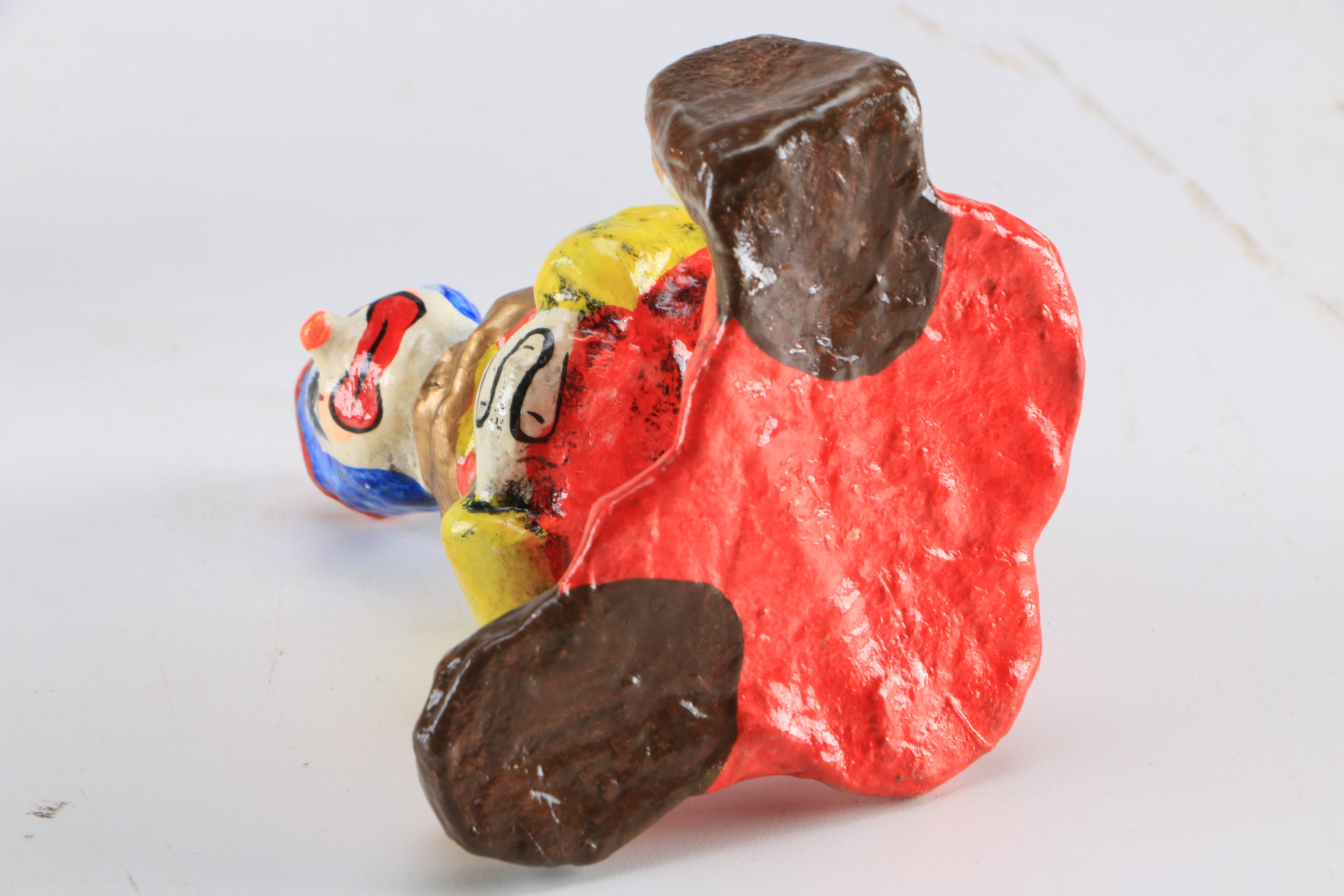 Four Clown Figurines Featuring Vintage Wilton Cake Toppers