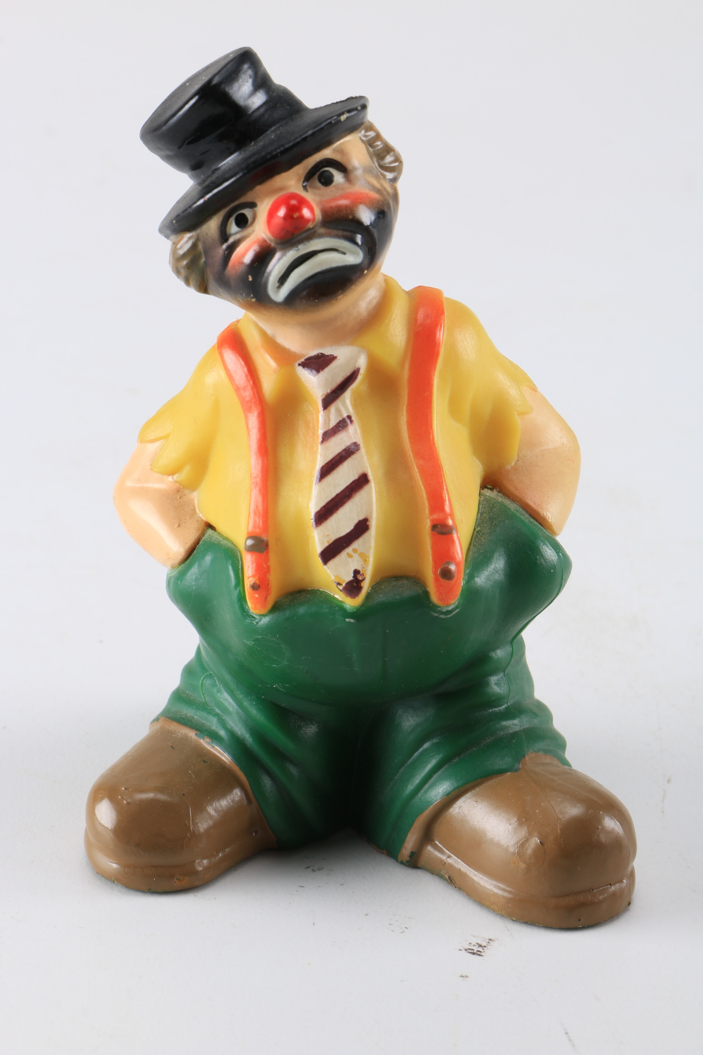 Four Clown Figurines Featuring Vintage Wilton Cake Toppers