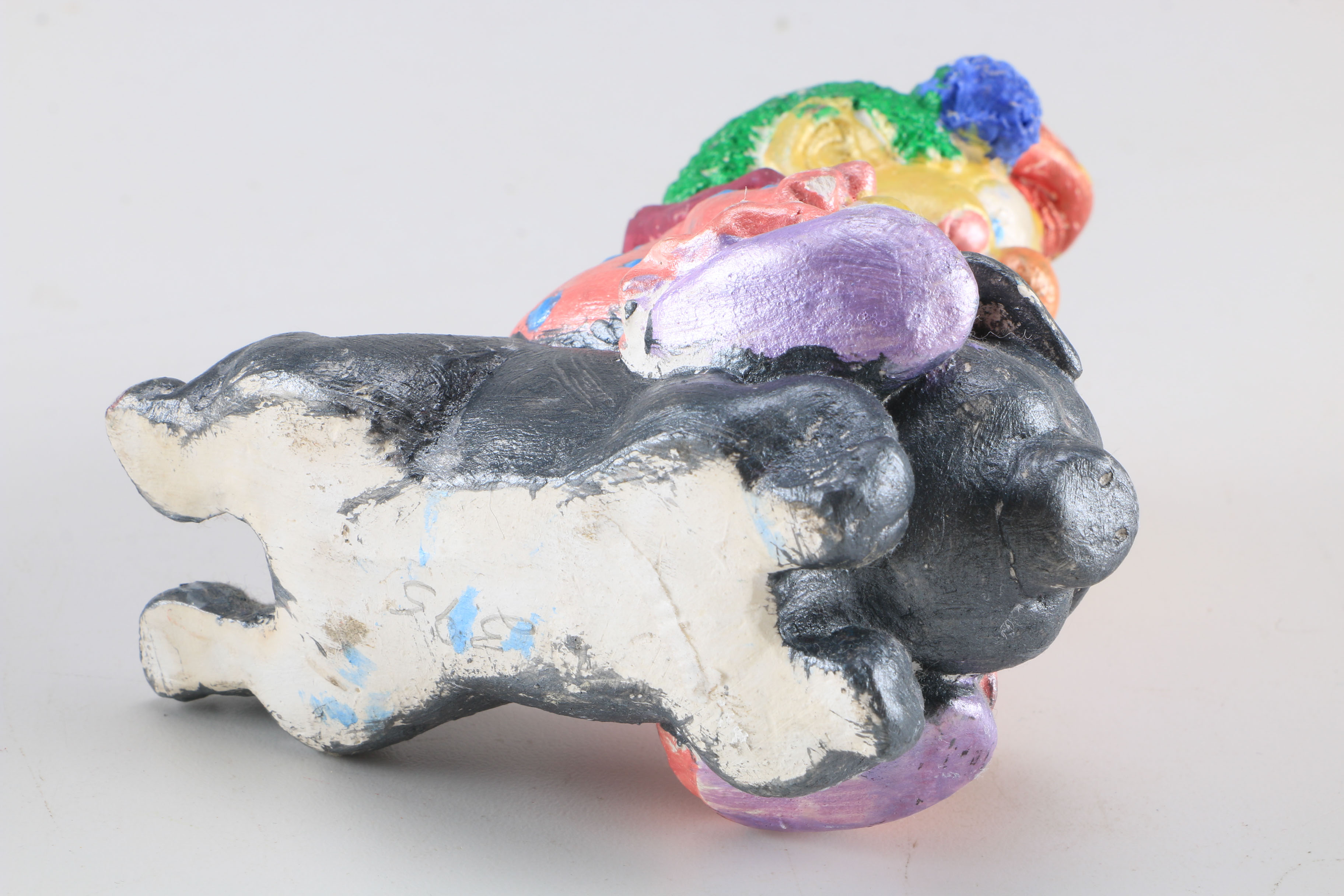 Four Clown Figurines Featuring Vintage Wilton Cake Toppers