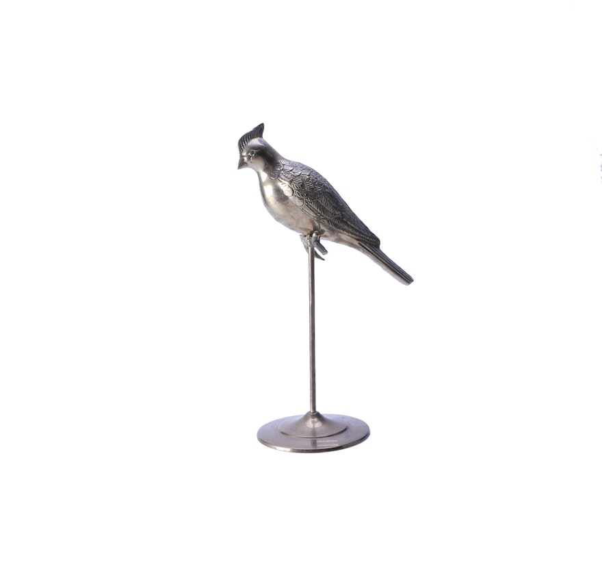 Brass Parrot on Stand