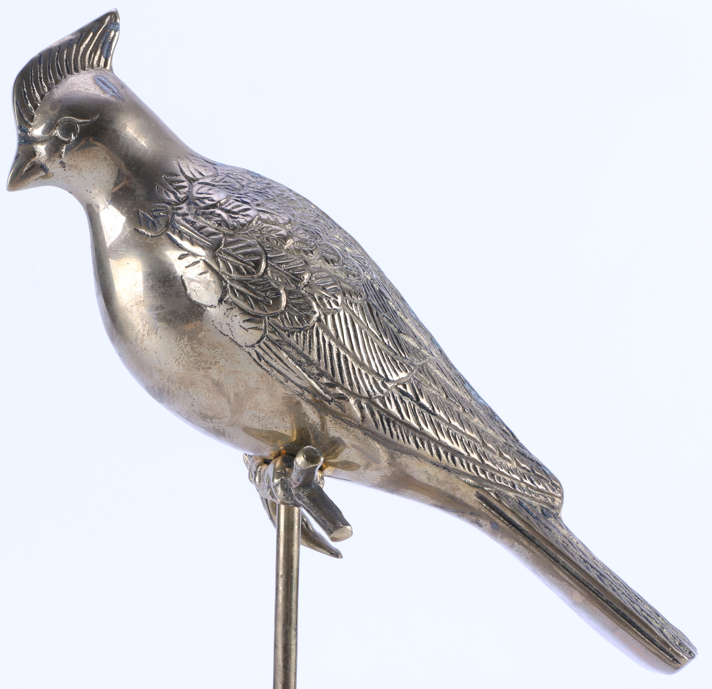 Brass Parrot on Stand