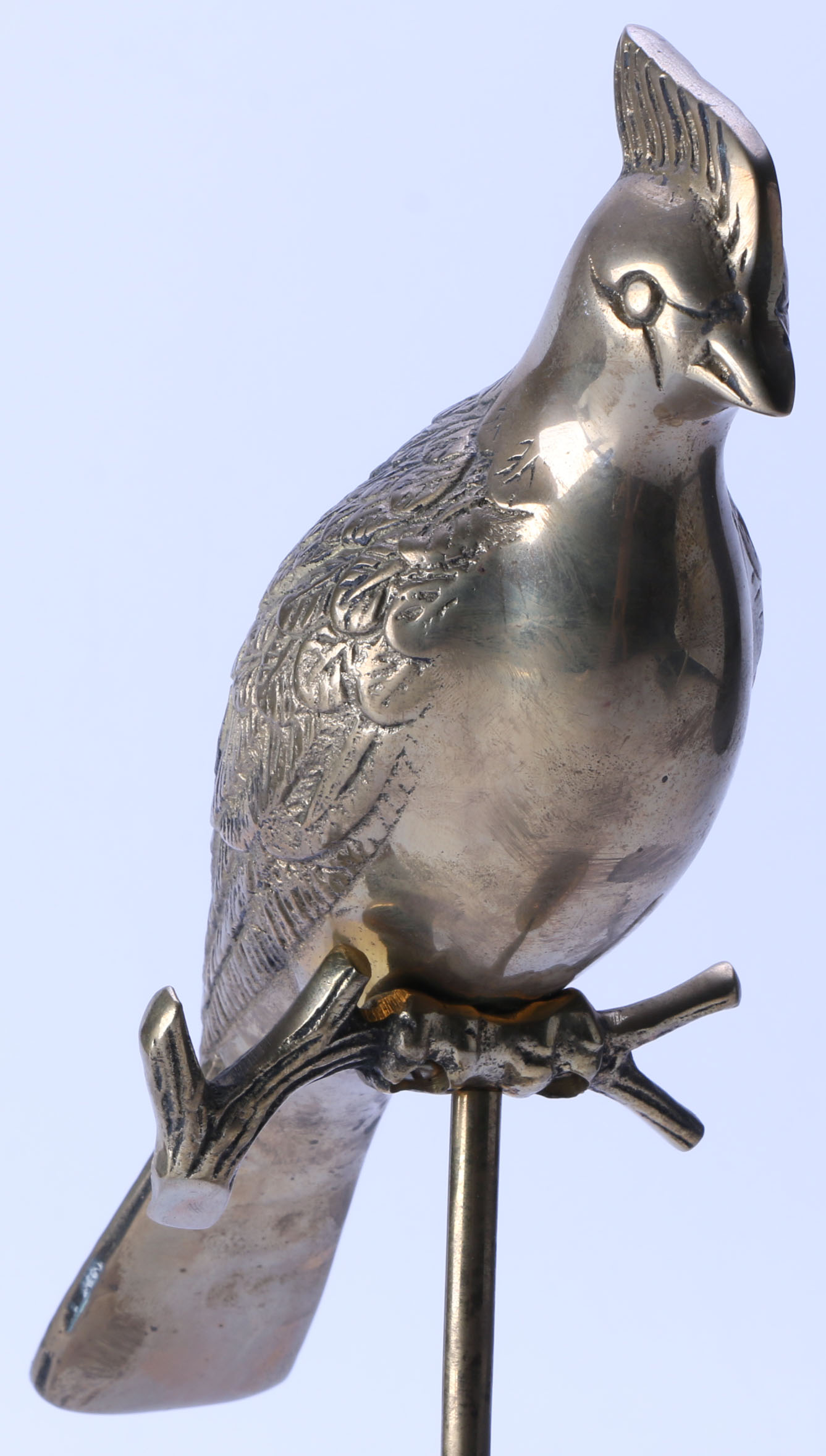 Brass Parrot on Stand