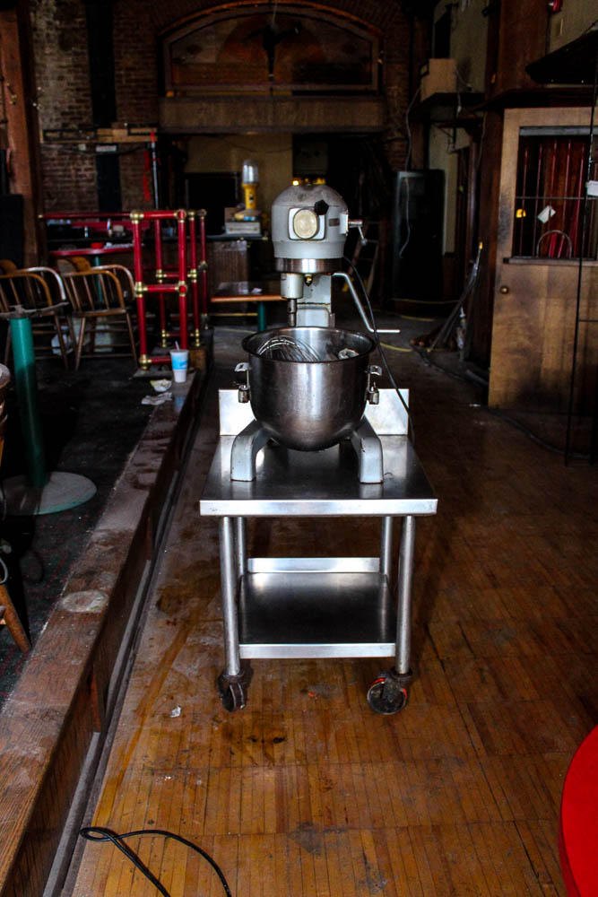 Hobart Commercial-Grade Stand Mixer with Attached Cart