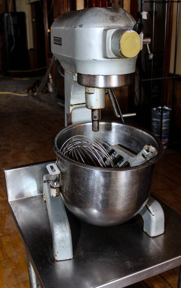Hobart Commercial-Grade Stand Mixer with Attached Cart