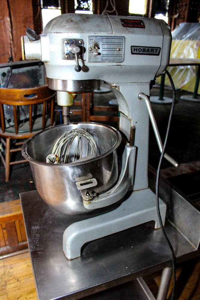 Hobart Commercial-Grade Stand Mixer with Attached Cart