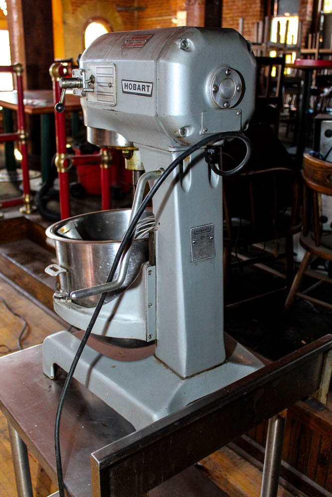 Hobart Commercial-Grade Stand Mixer with Attached Cart