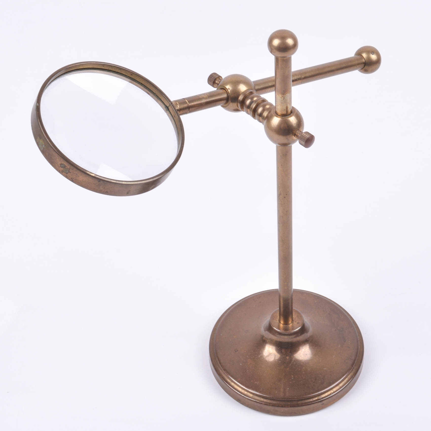 Standing Brass Magnifying Glass