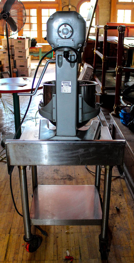 Hobart Commercial-Grade Stand Mixer with Attached Cart
