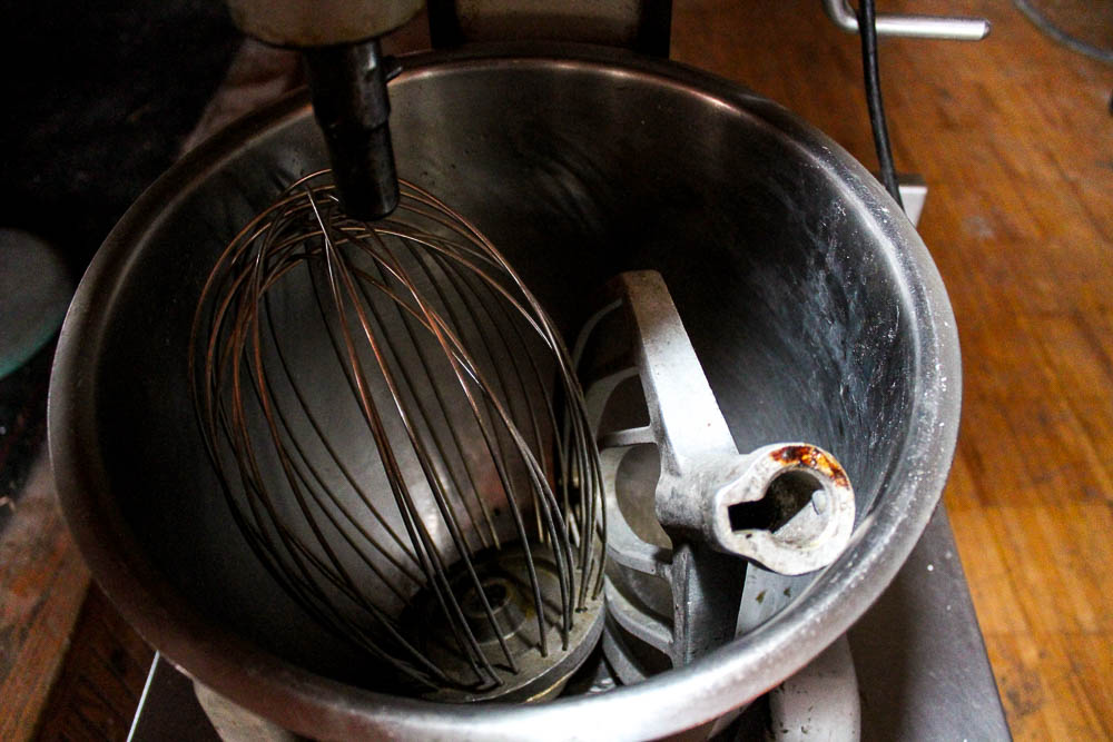 Hobart Commercial-Grade Stand Mixer with Attached Cart