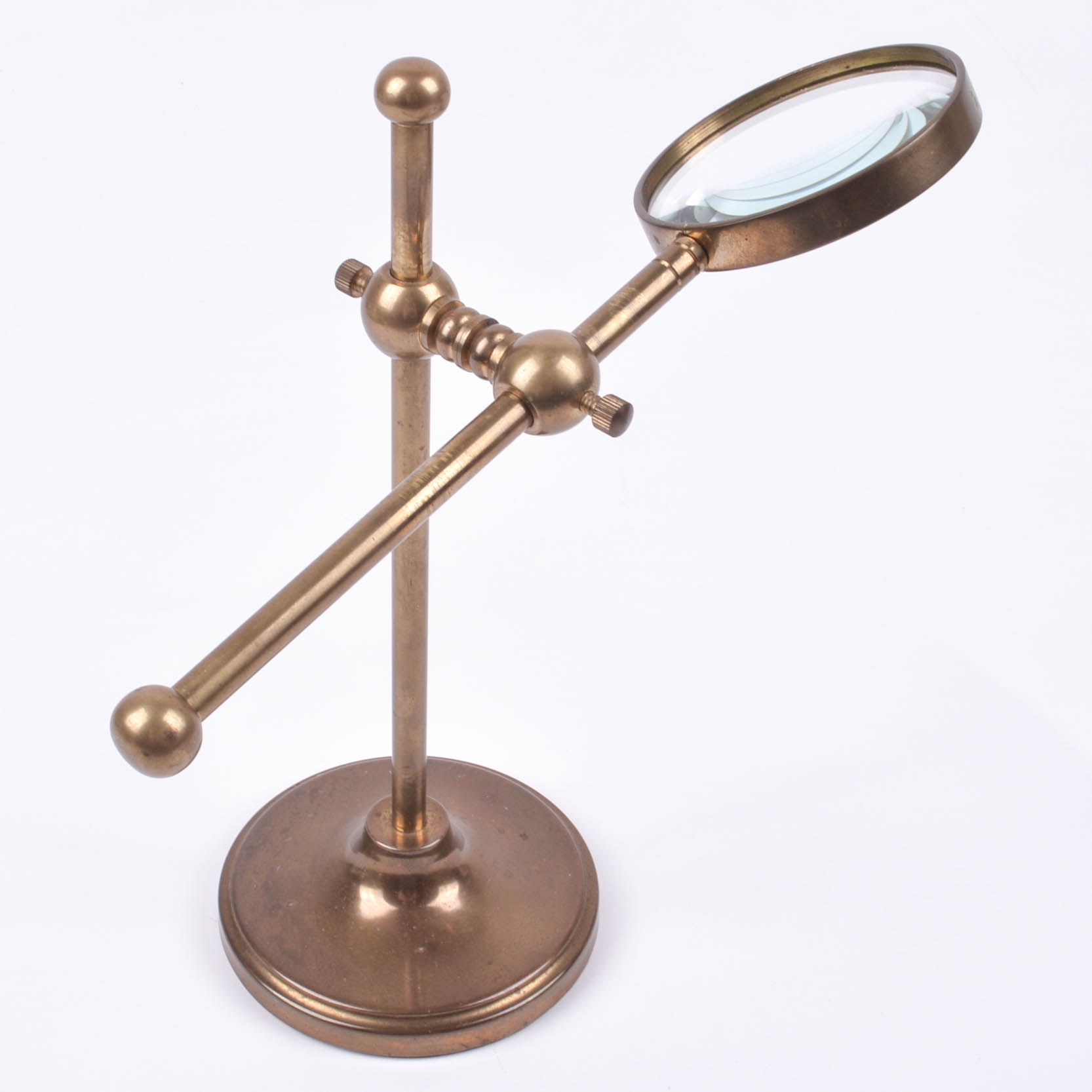 Standing Brass Magnifying Glass
