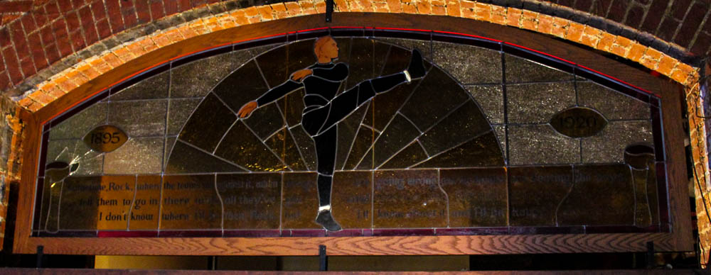 Large Stained Glass Commemorating Notre Dame Legend George Gipp