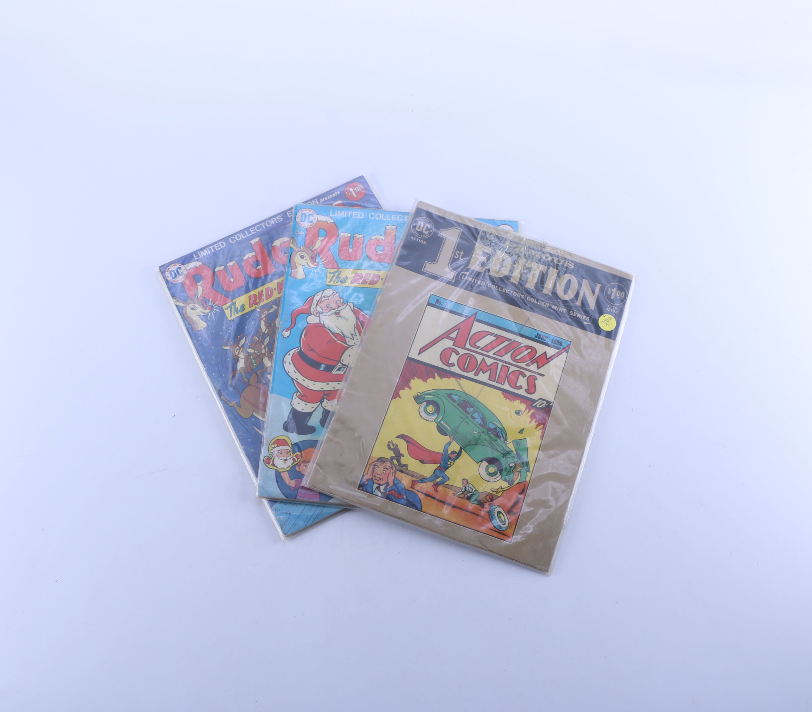 Collection of Vintage Rudolph Comics and "Action Comics" Reprint