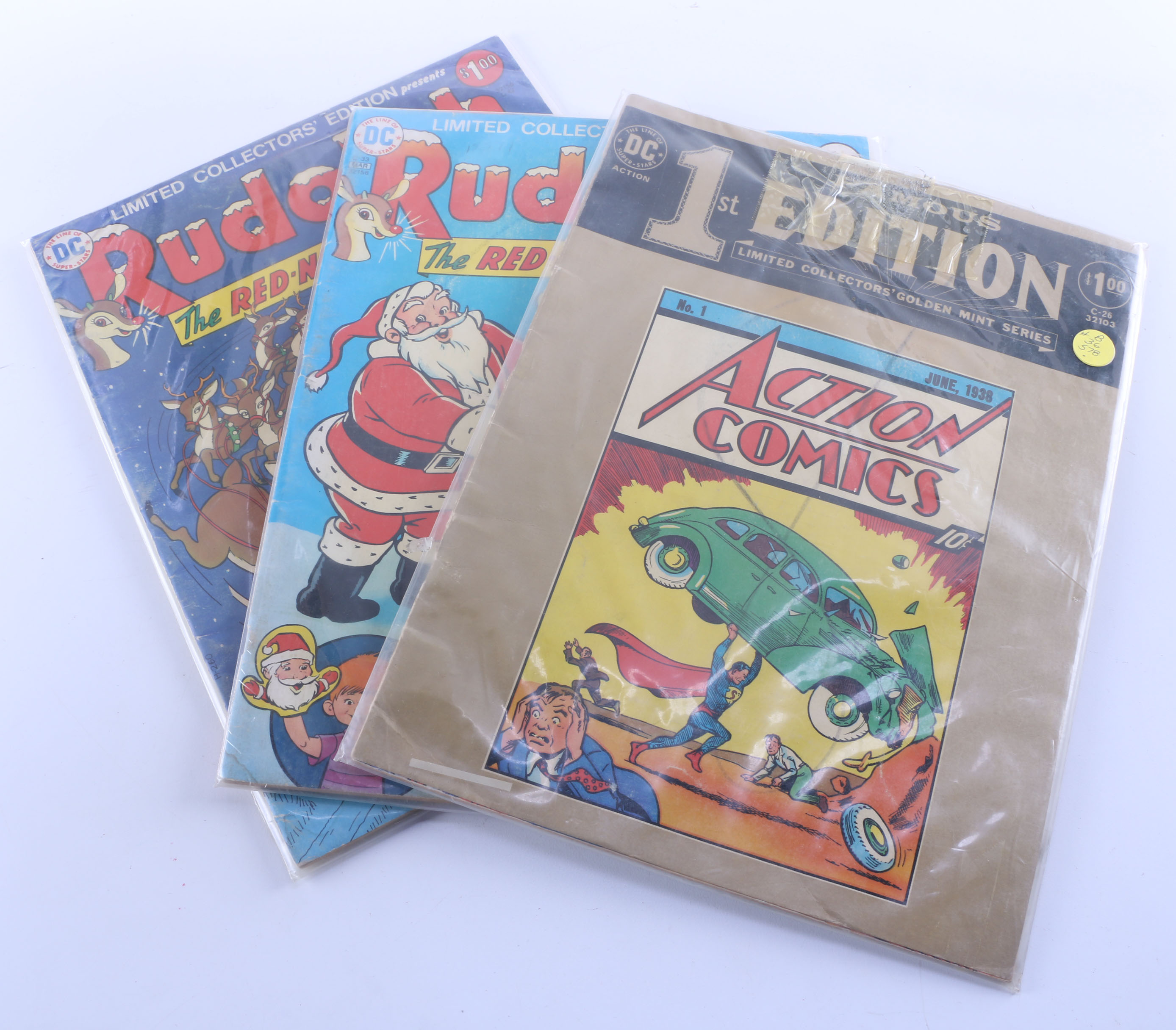 Collection of Vintage Rudolph Comics and "Action Comics" Reprint
