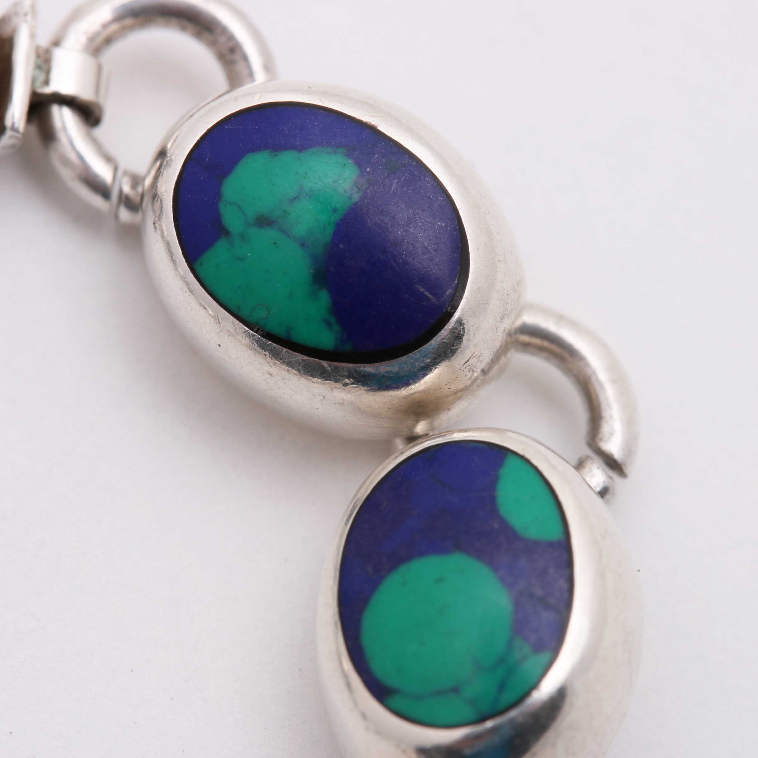 Sterling Silver Gemstone Bracelet and Earrings