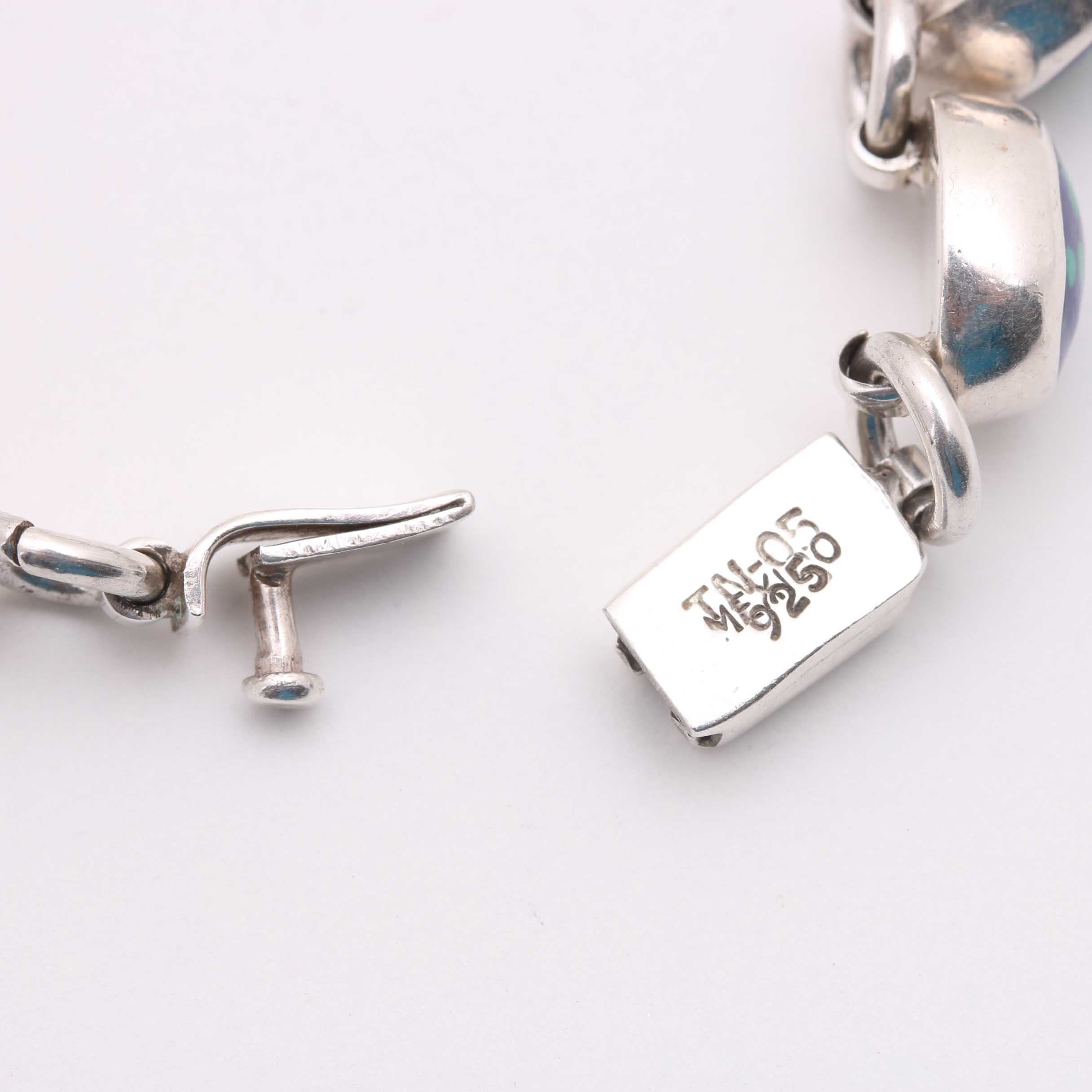 Sterling Silver Gemstone Bracelet and Earrings