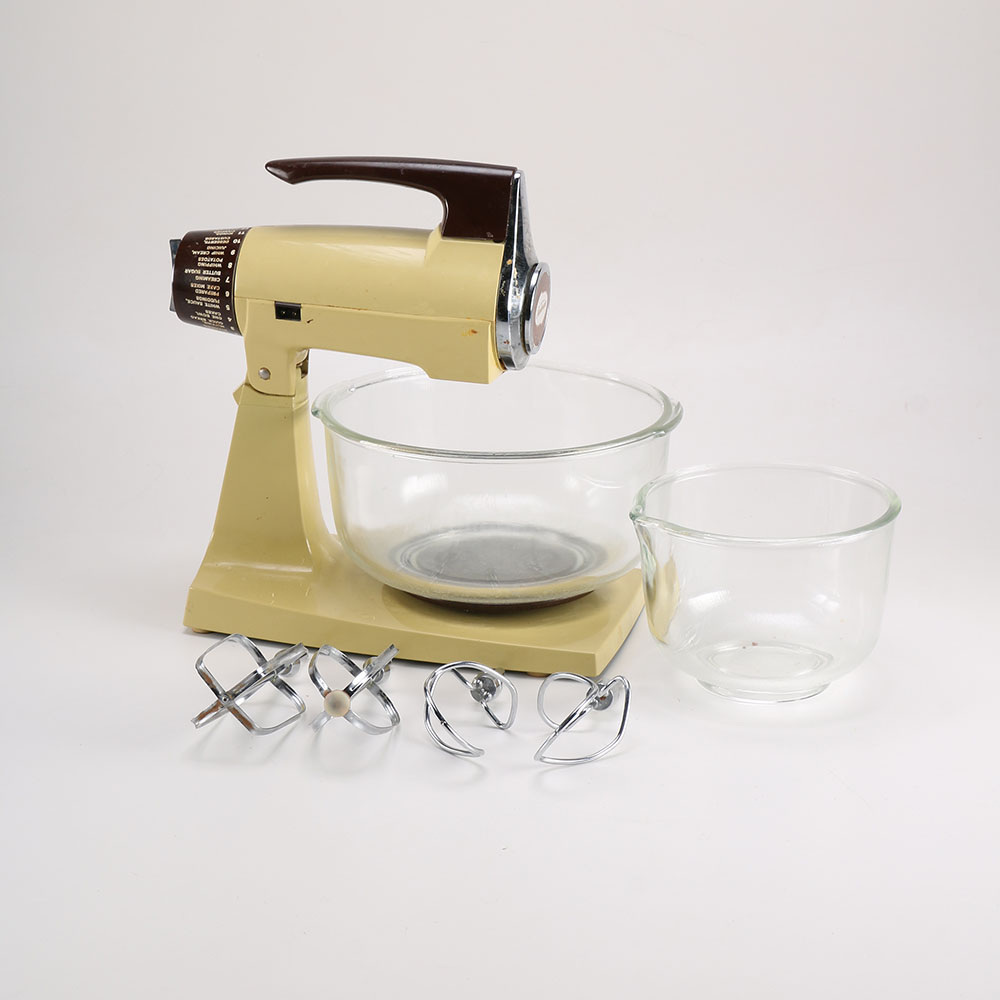 1970s Harvest Gold Sunbeam Mixmaster Mixer