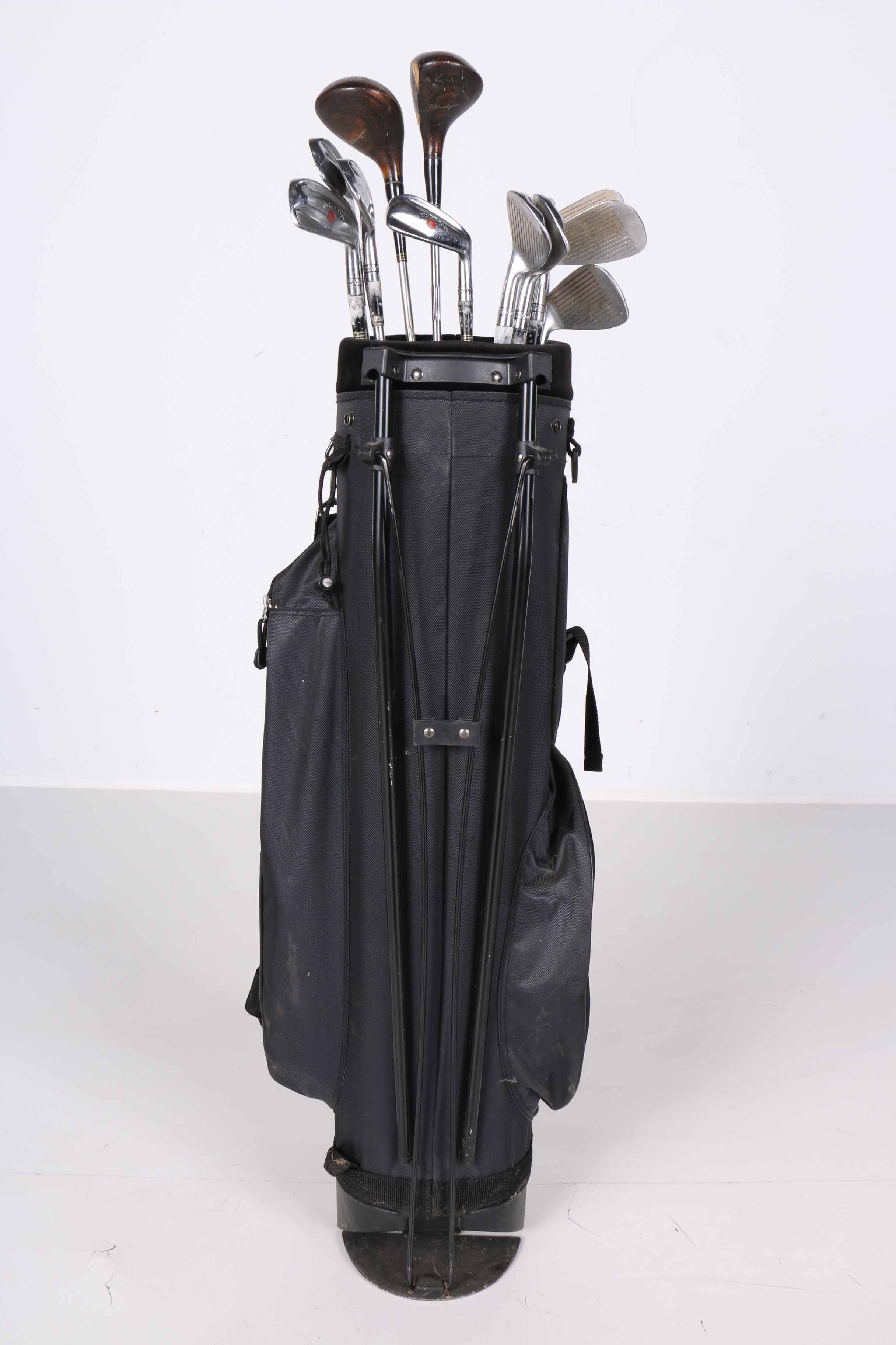 Vintage Walter Hagen Golf Clubs with Bag