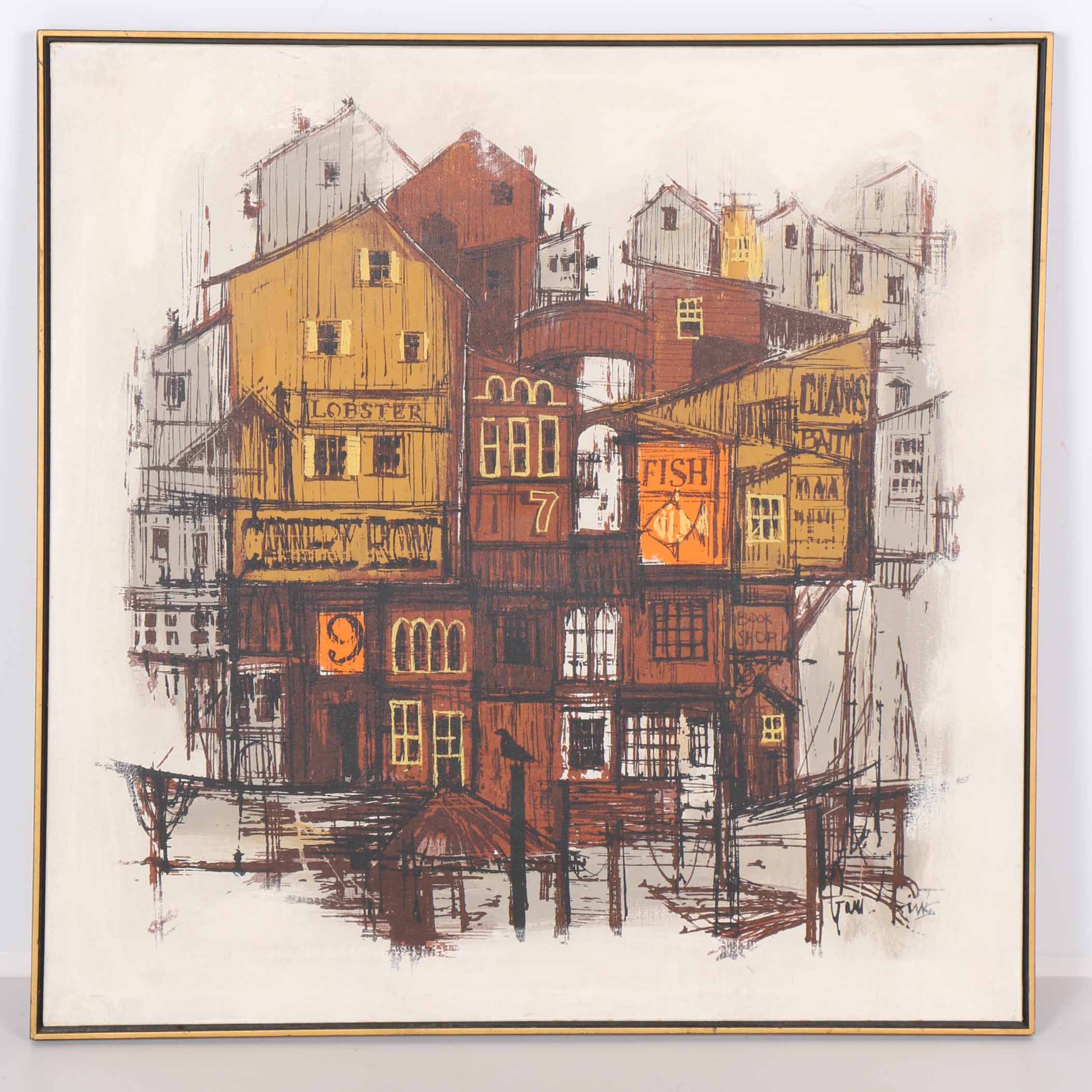 Signed Original Oil Painting on Canvas "Cannery Row"