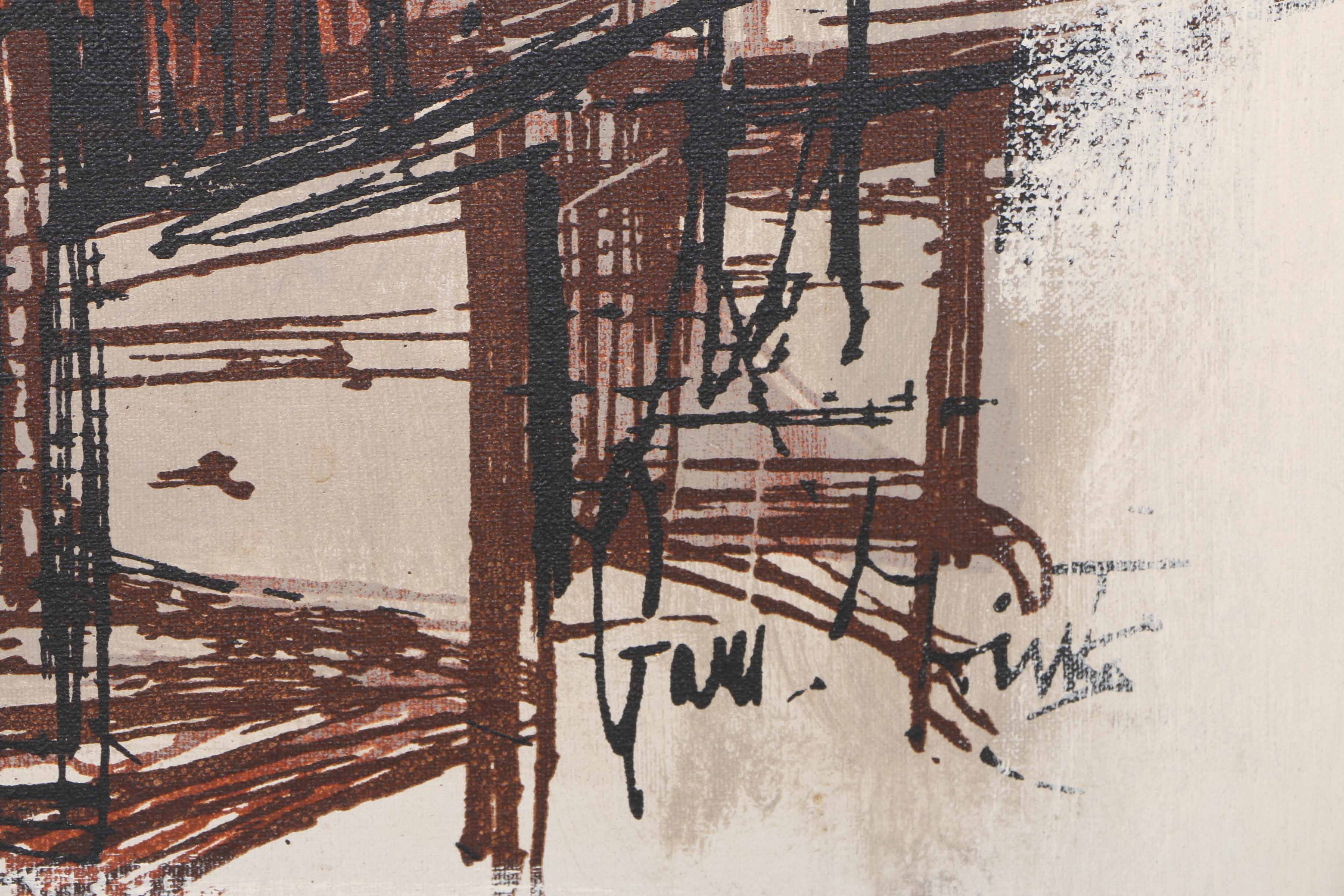 Signed Original Oil Painting on Canvas "Cannery Row"