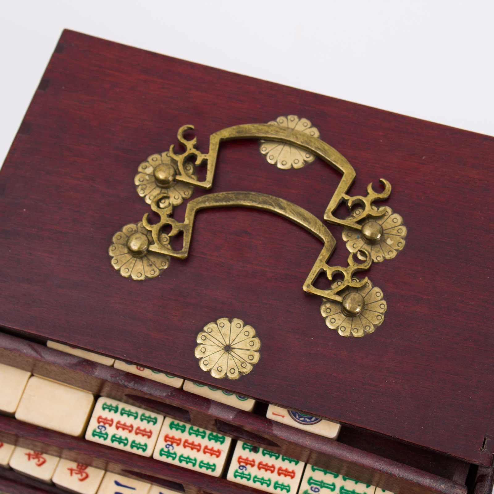 Vintage Bone Mah Jongg Set