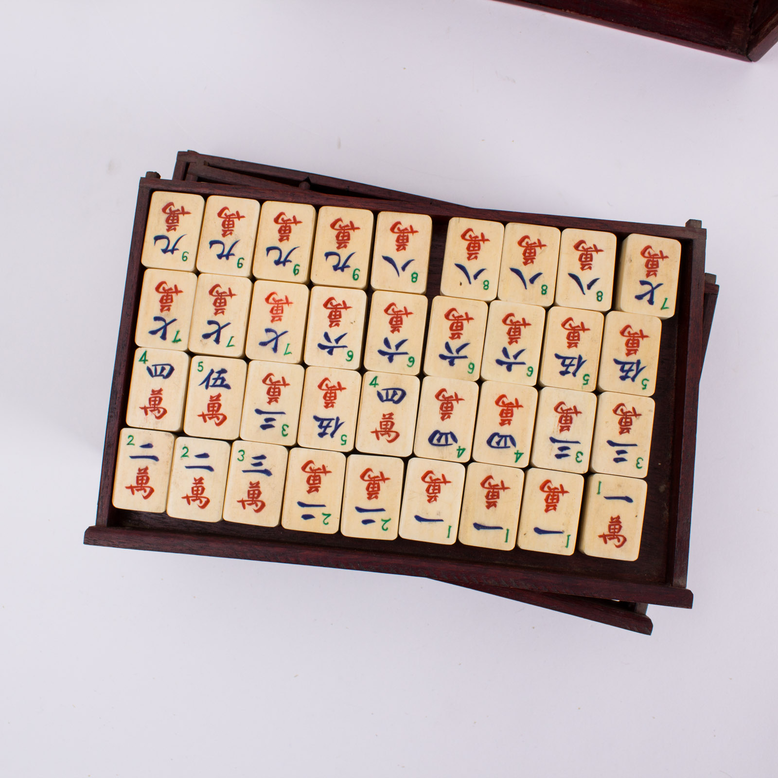 Vintage Bone Mah Jongg Set