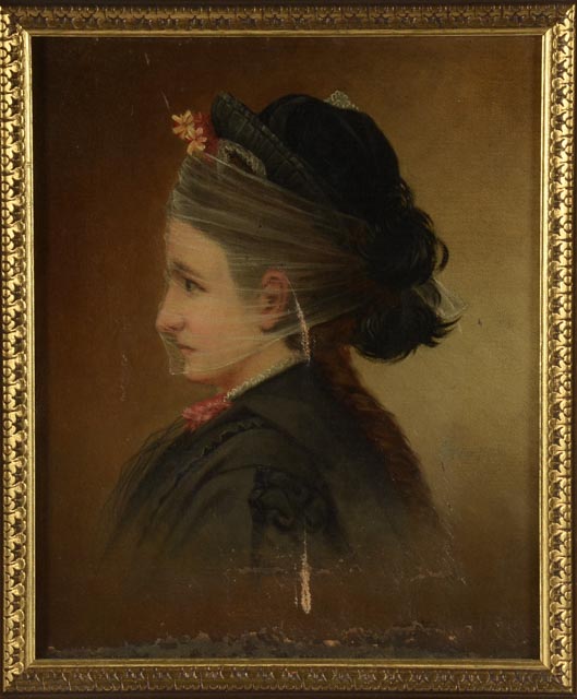 Original 1876 Oil Portrait on Canvas