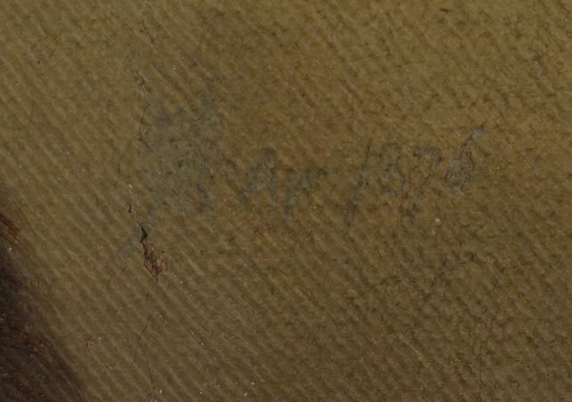 Original 1876 Oil Portrait on Canvas