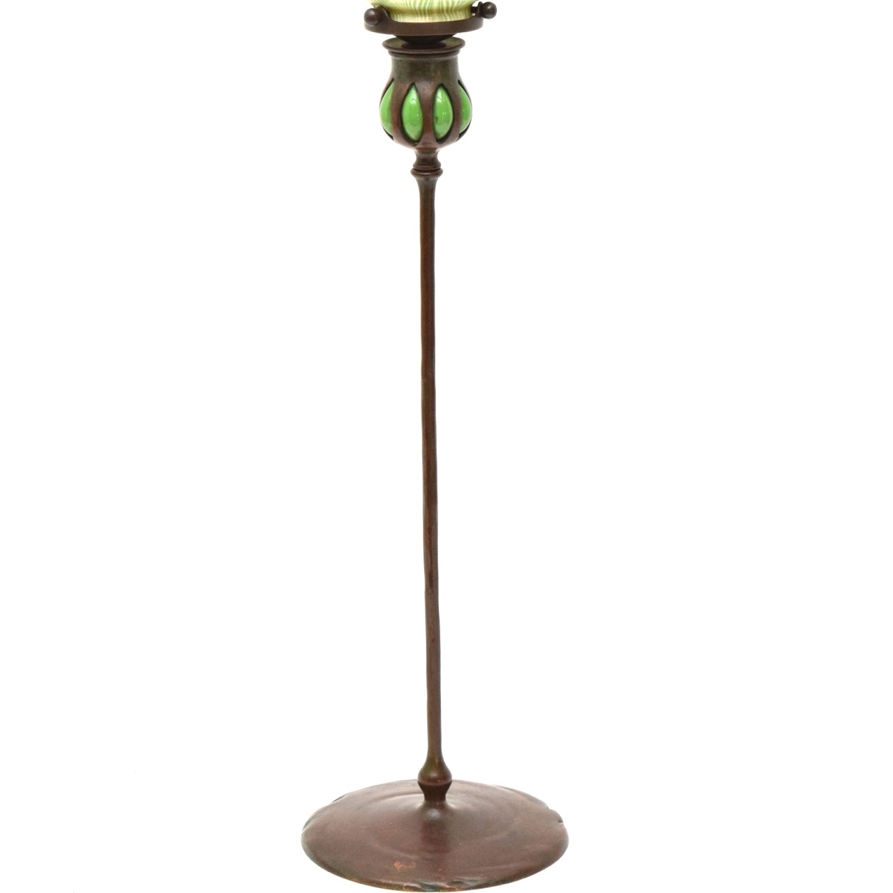 Signed Tiffany Studios Bronze Candle Holder