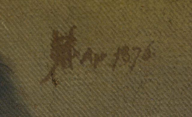 Original 1876 Oil Portrait on Canvas