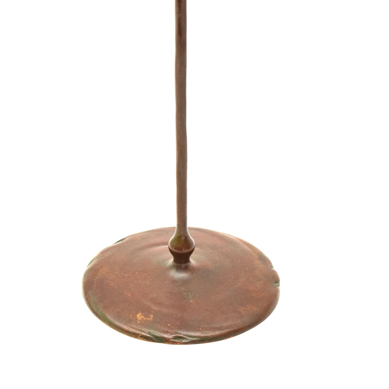 Signed Tiffany Studios Bronze Candle Holder