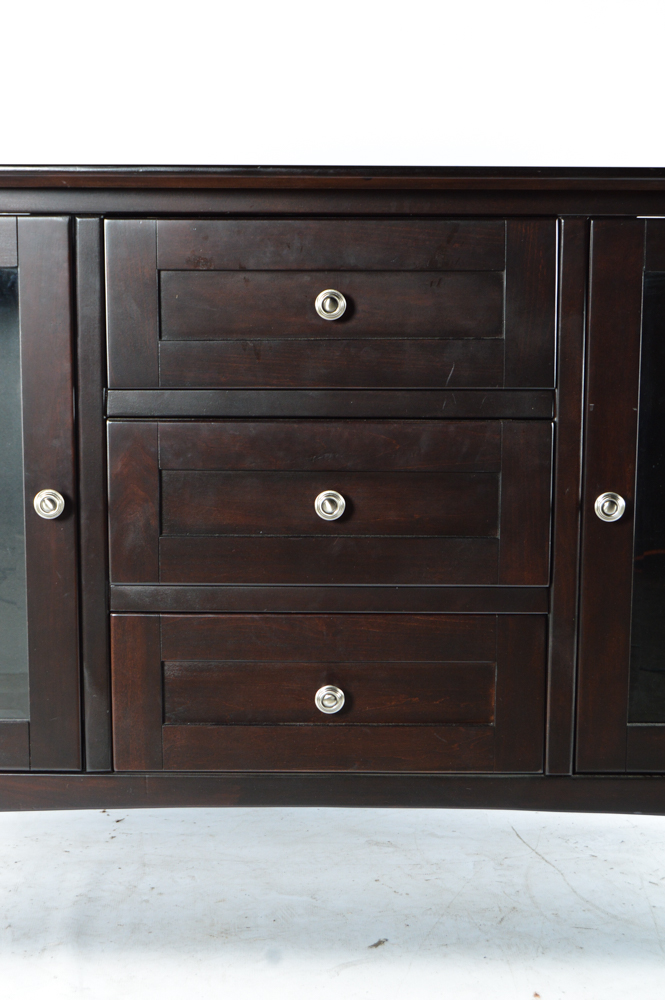 Walter E. Smithe Custom Entertainment Center with Shelving