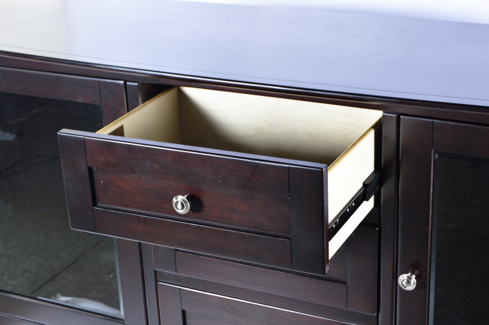 Walter E. Smithe Custom Entertainment Center with Shelving