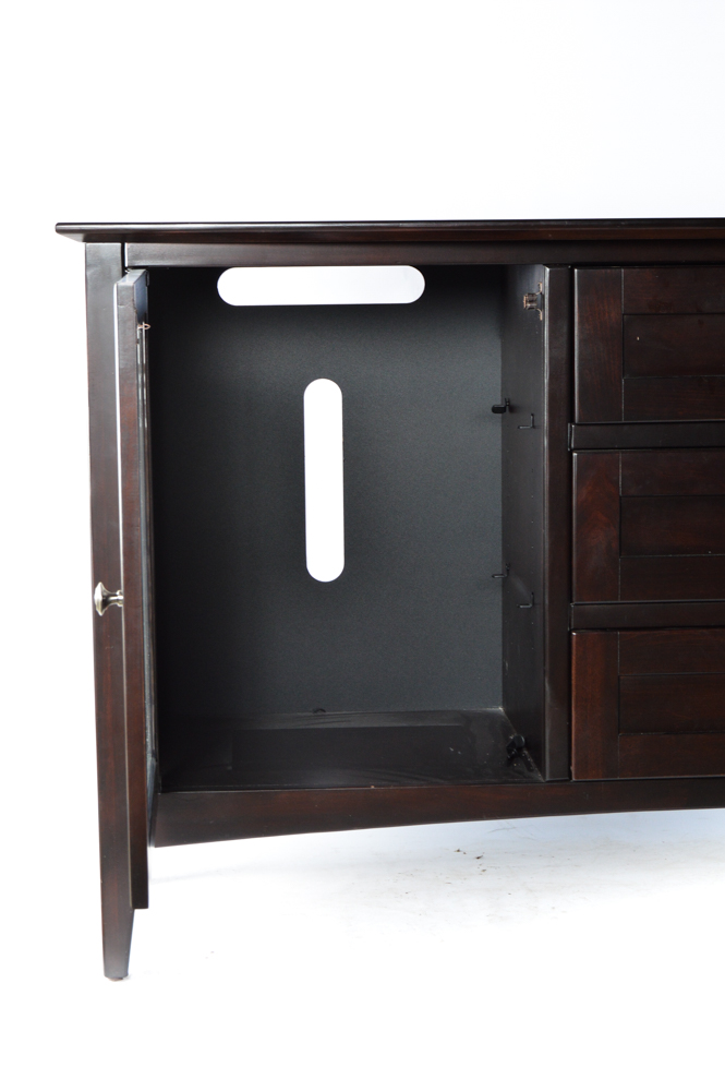 Walter E. Smithe Custom Entertainment Center with Shelving