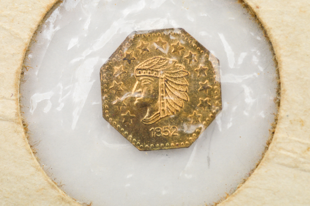 1852 California Gold Token Replica