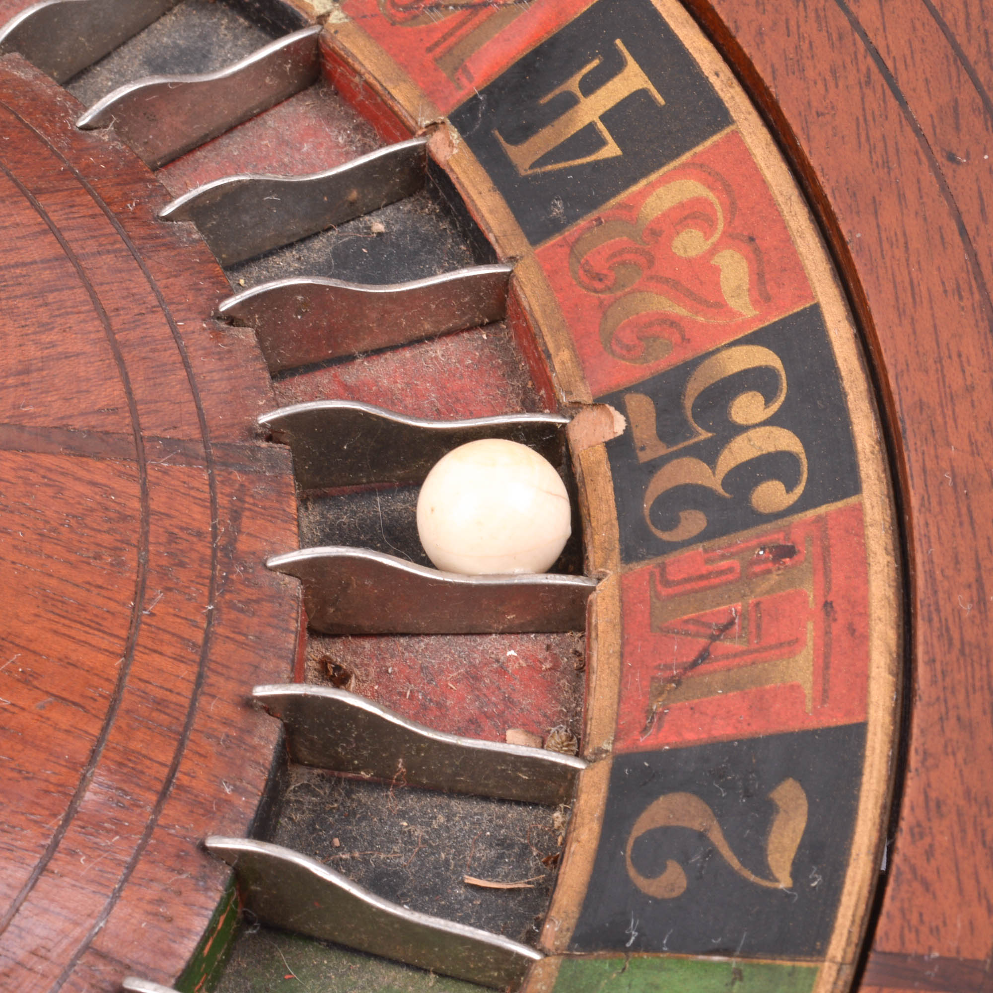 Vintage Roulette Wheel with Matching Table Mat