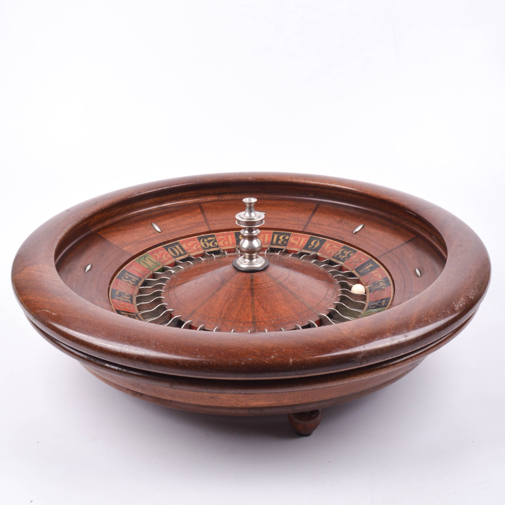 Vintage Roulette Wheel with Matching Table Mat