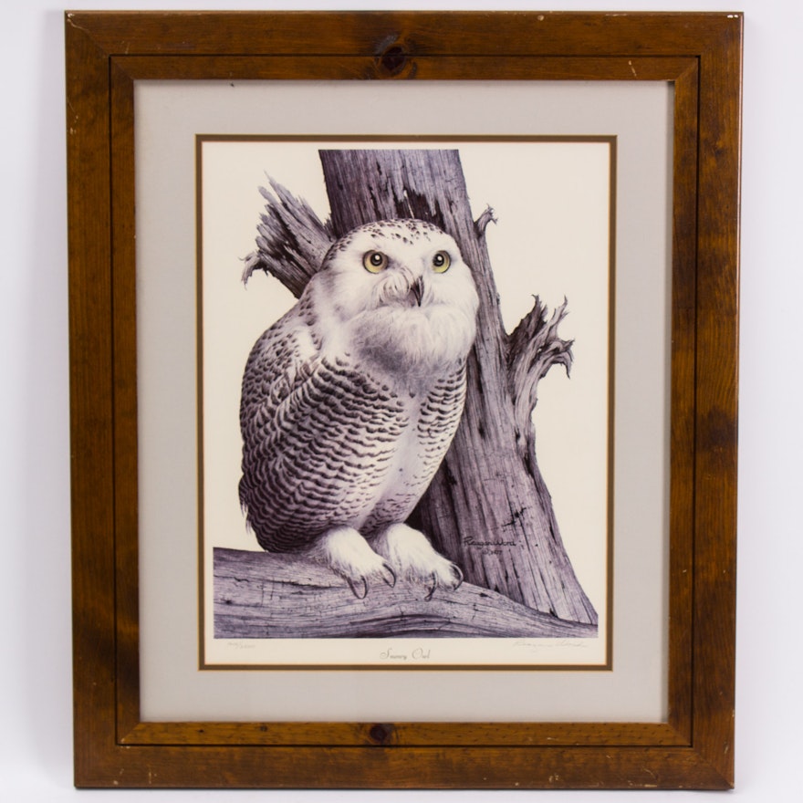 Reagan Ward "Snowy Owl" Signed Limited Edition Offset Lithograph