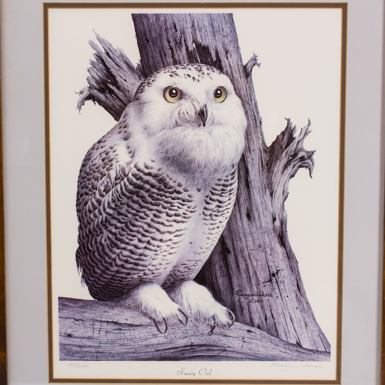 Reagan Ward "Snowy Owl" Signed Limited Edition Offset Lithograph